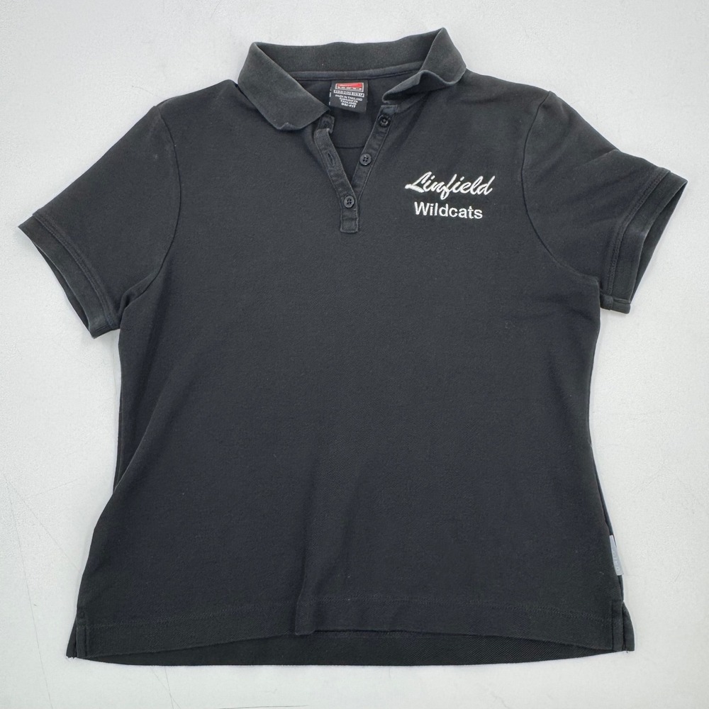 Nike Linfield Wildcats Womens Black Dri‎ Fit Polo Shirt XS 0-2